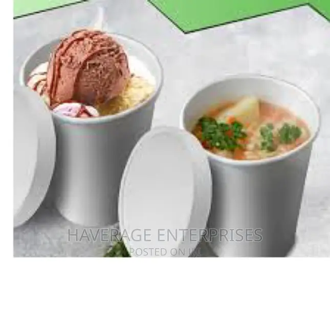 Disposable Paper Soup Ice-Cream Paper Cup Lid 200pcs