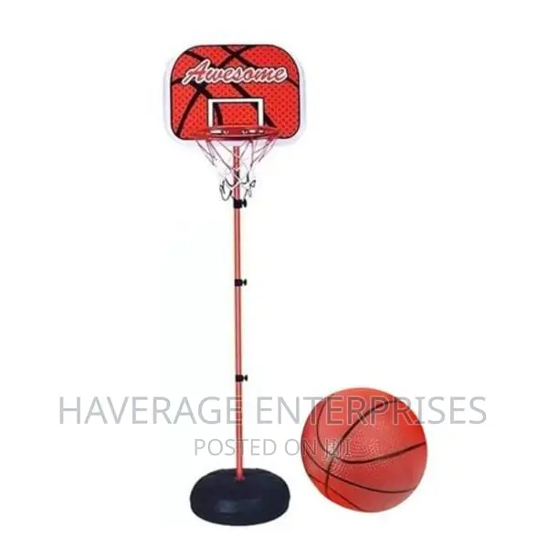 Adjustable Basketball Set With Free Basketball For Kids-5fts