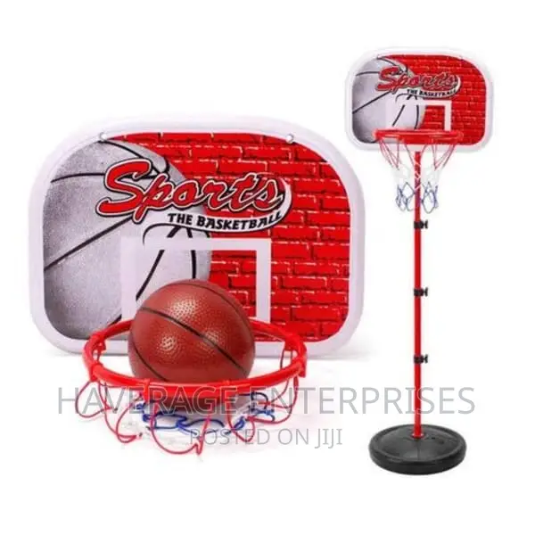 Adjustable Basketball Set With Free Basketball For Kids-5fts