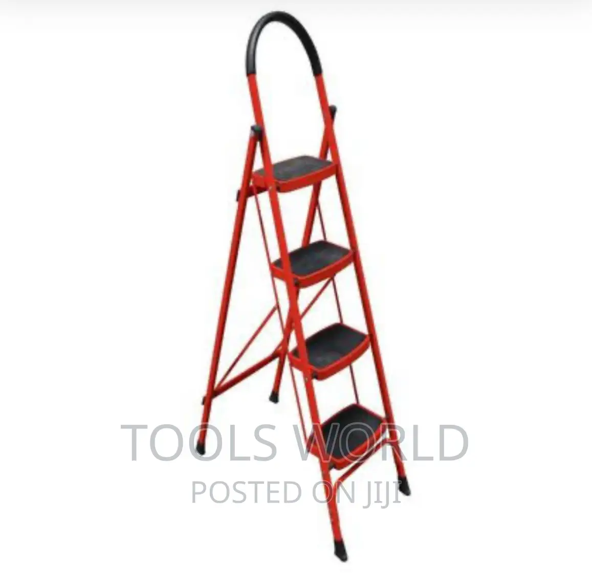 Red Aluminum Steel Ladder 4 Step