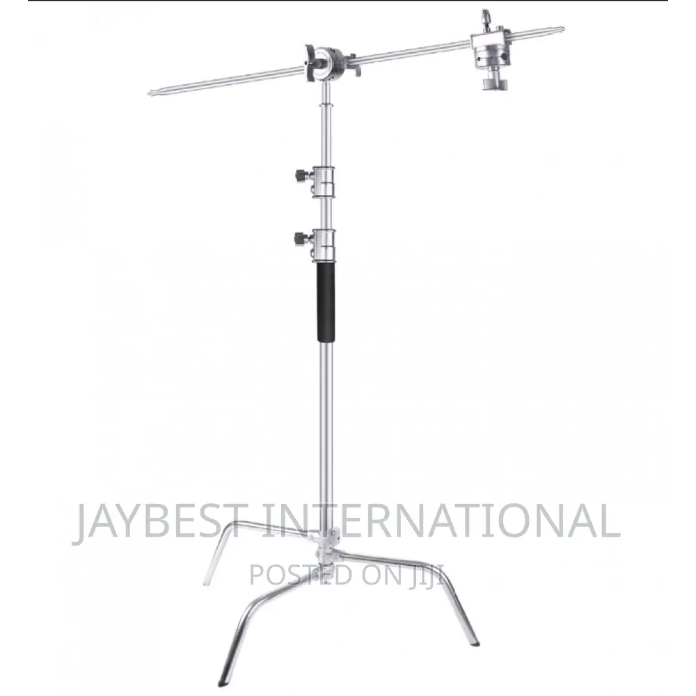 Heavy Duty Stainless Steel C-Stand With Hold Arm and Grip He