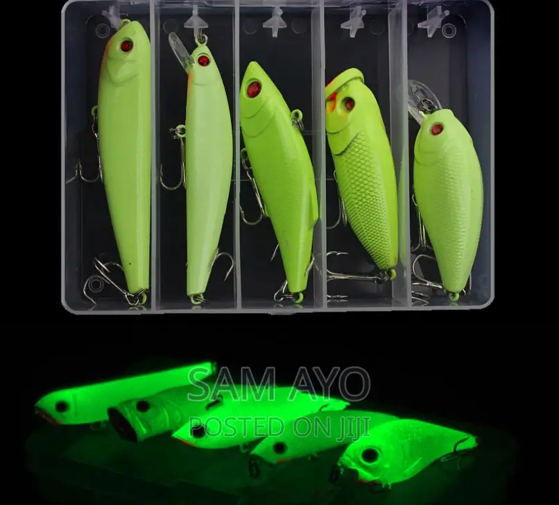 5 PCS Luminous Fishing Bait Hook
