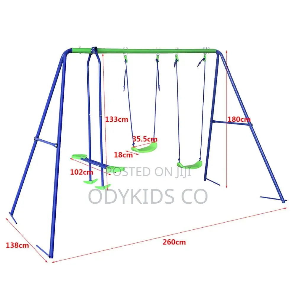 Outdoor Garden Kids Double Seat Funny Swing Playground Child