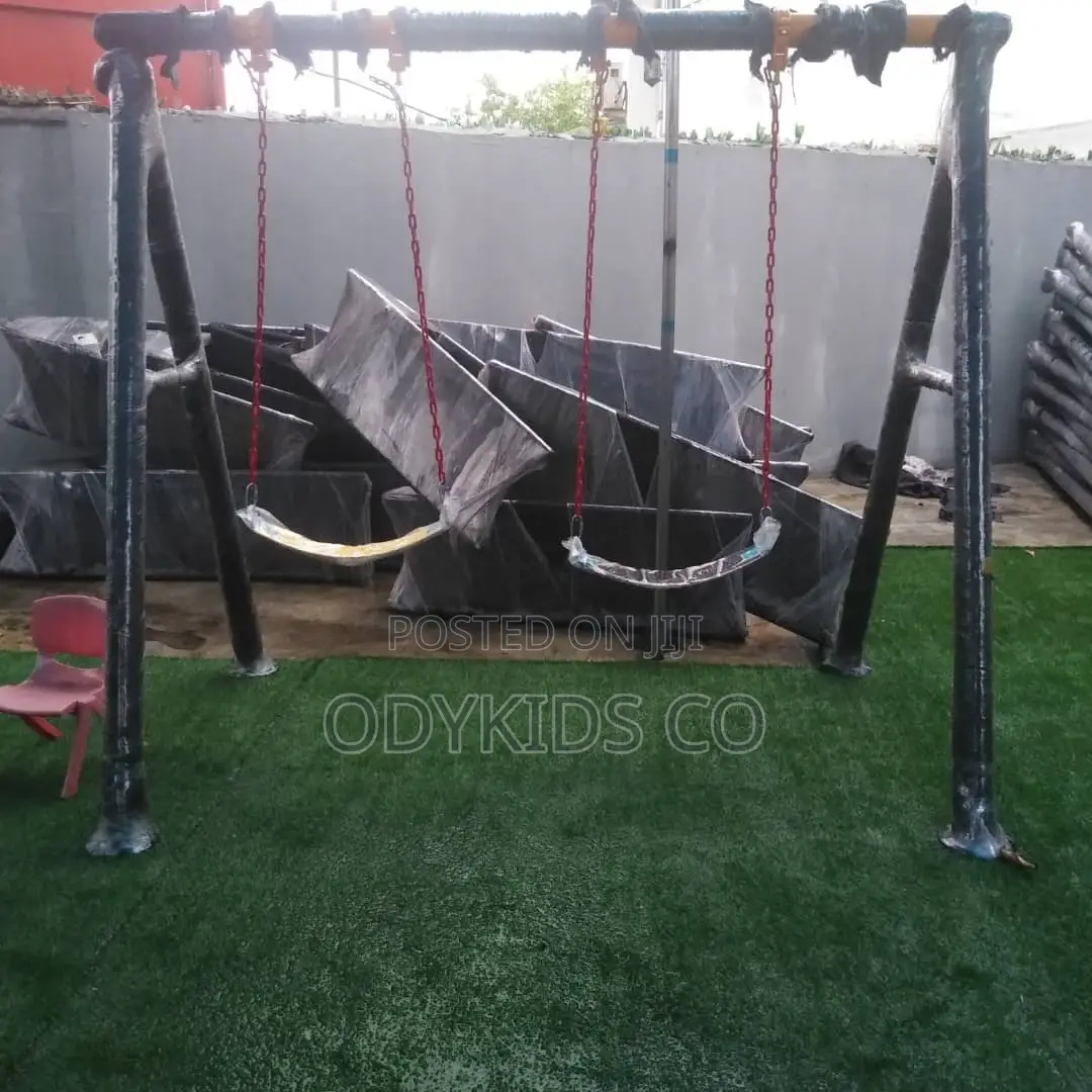 Outdoor Garden Kids Double Seat Funny Swing Playground Child