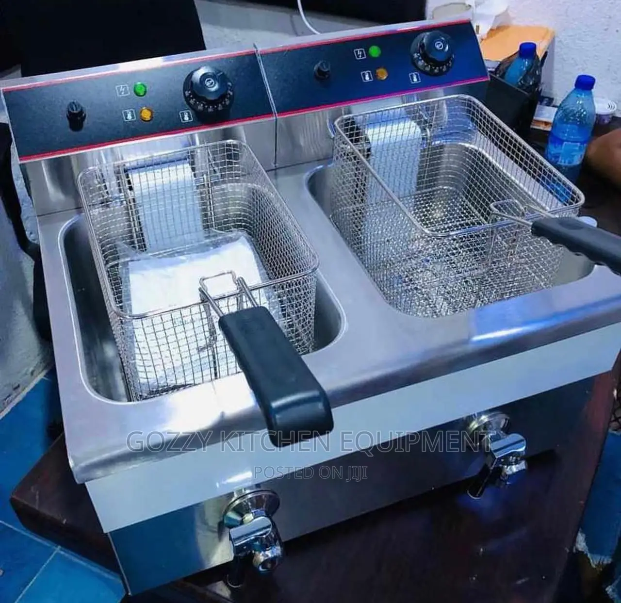 Two Baskets Deep Fryer With Tap