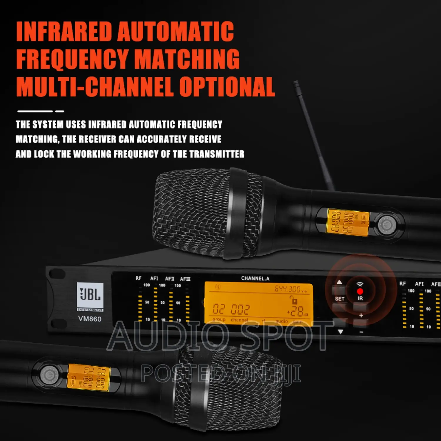 JBL VM-860 Professional Digital Wireless Microphone(Infrared
