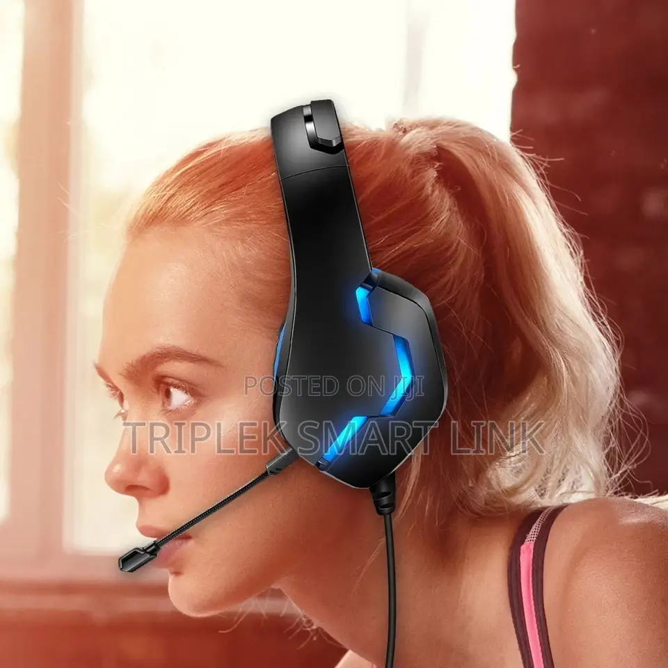J10 Gaming Headset + Microphone, Light for Xbox One, PS4, PC