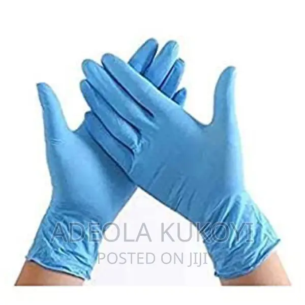 (20)Blue Powder Free Elastic Gloves - A Box of 100 Pieces
