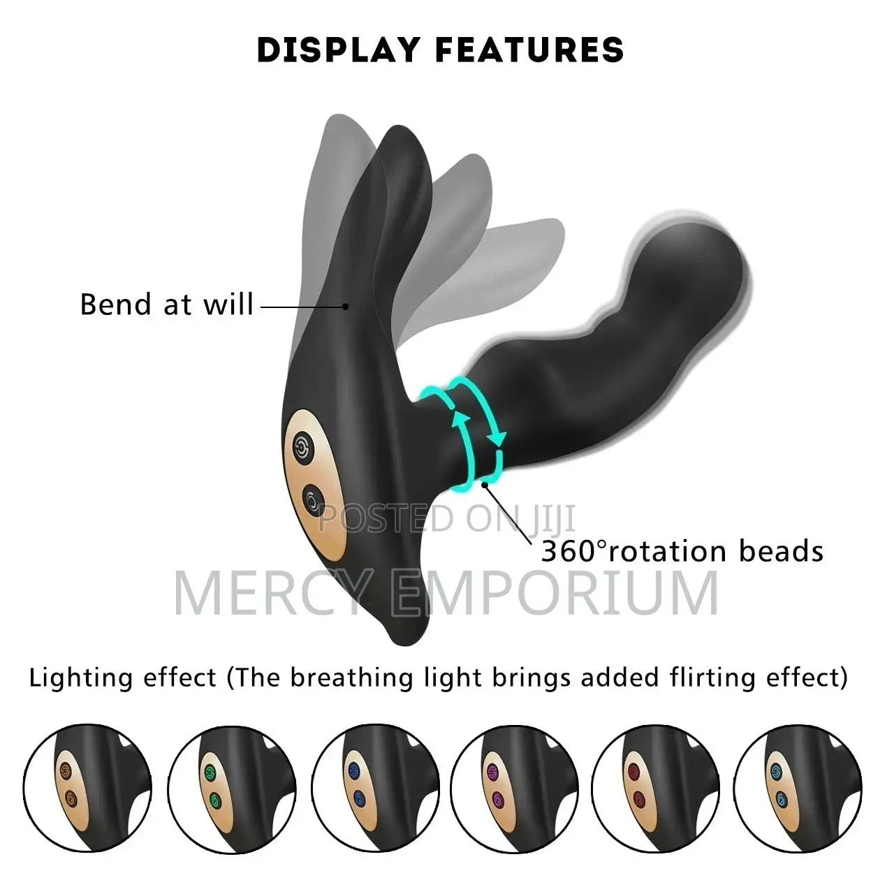Prostate Massager 360 Rotation 10 Vibration Anal Plug