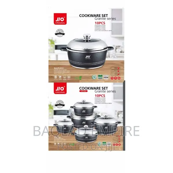 10pcs Half Glass Cover JIO Cookware Set/Pot