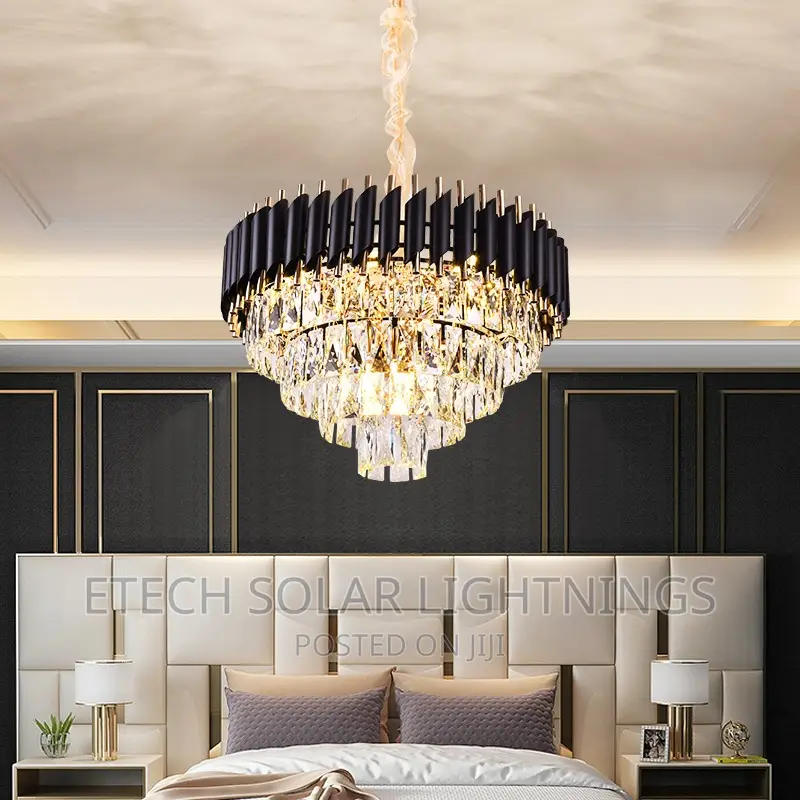 600mm New Morden Black and Gold Christal Chandelier Light