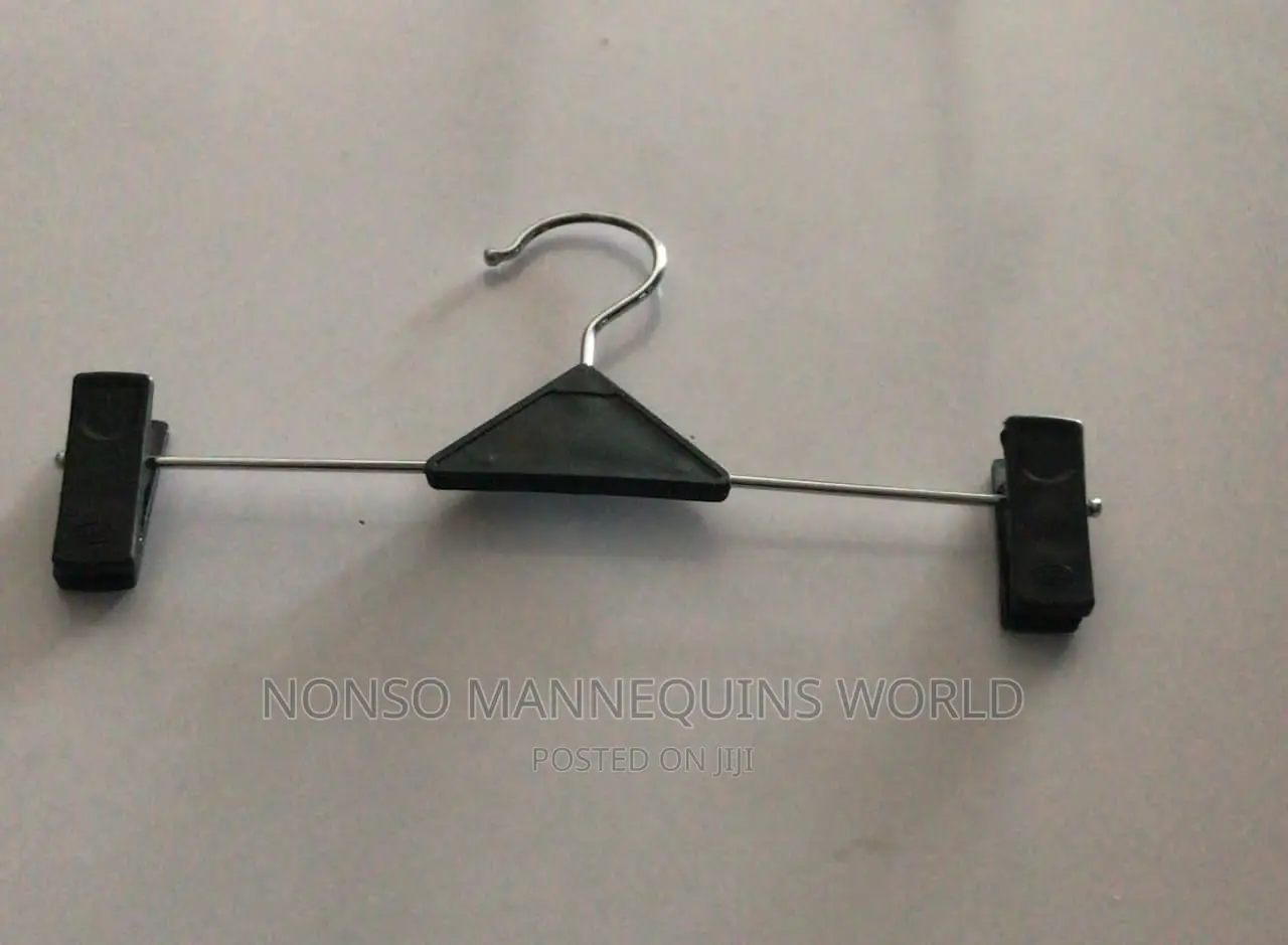 Packs of Black Clip Hangers for Skirts/Trousers