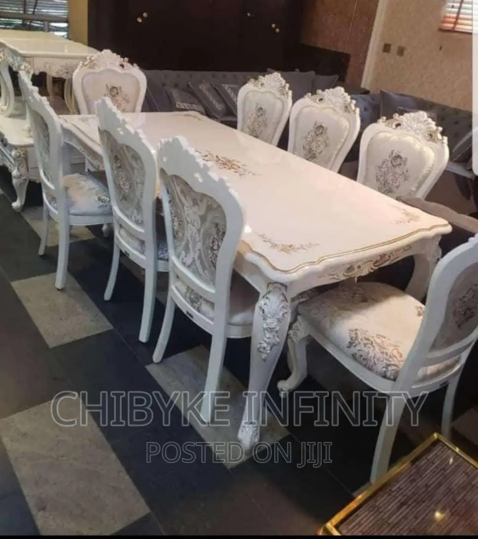 Quality Executive Royal Modern 8seater Wooden Top Dining Set