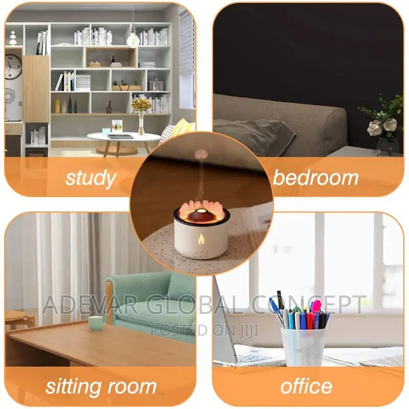 Volcanic Flame Aroma Diffuser Essential Oil USB Portable Air