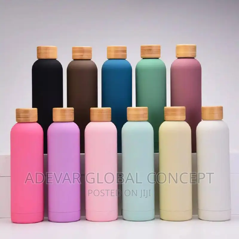 Thermos Cup, Double Stainless Wooden Cover, Steel,Thickened