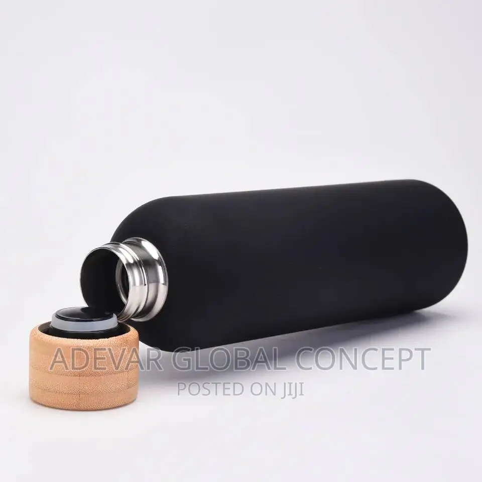 Thermos Cup, Double Stainless Wooden Cover, Steel,Thickened