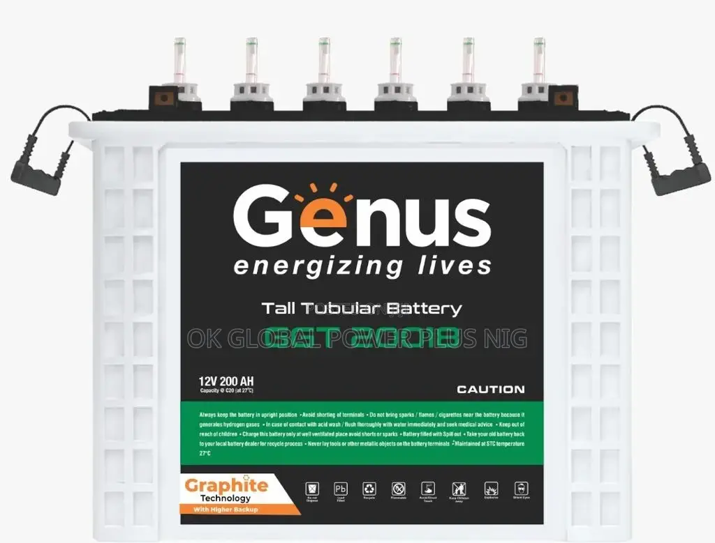 Genus 200ah/12v Graphite Tubular Battery