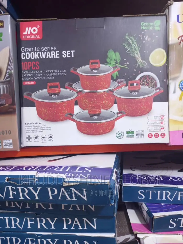 JIO Granite Series Cookware 10pcs Set Granite Coating