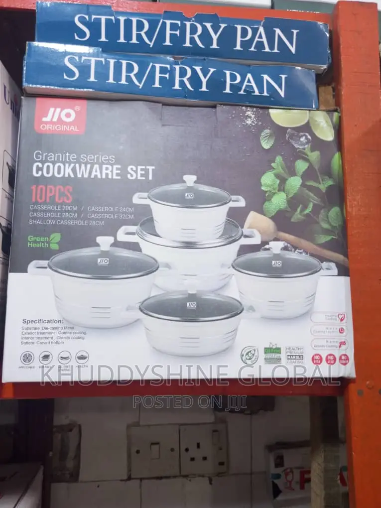 JIO Granite Series Cookware 10pcs Set Granite Coating