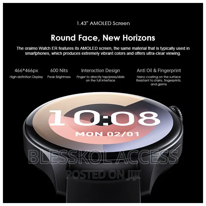 Oraimo Watch Er 1.43'' Amoled Ip68 Smart Watch