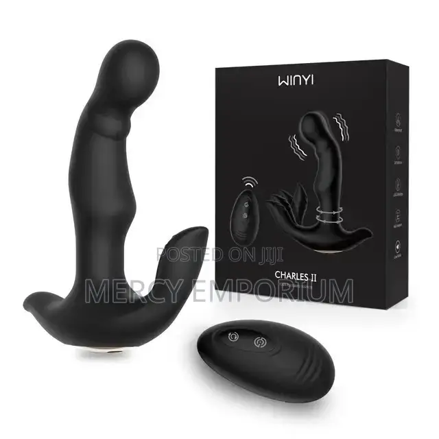 Prostate Massager Anal Plug Remote 360 Rotation Men Sex Toy