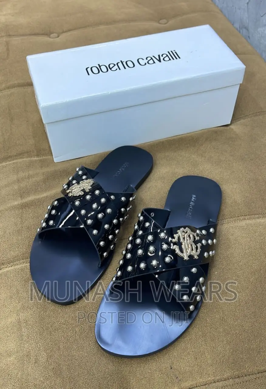 Roberto Cavali Leather Slipers