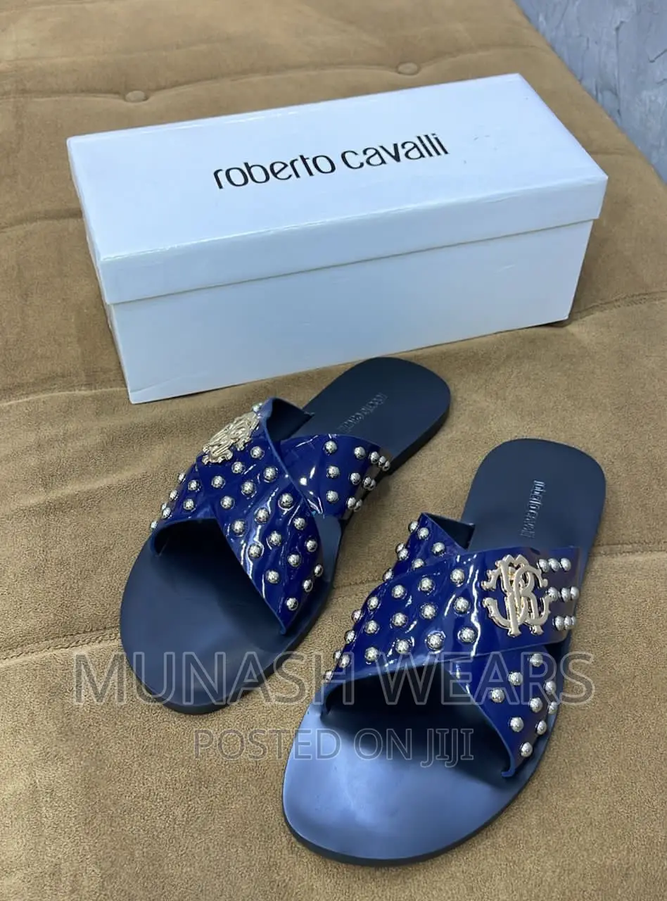 Roberto Cavali Leather Slipers