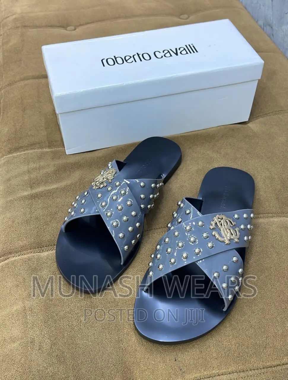 Roberto Cavali Leather Slipers