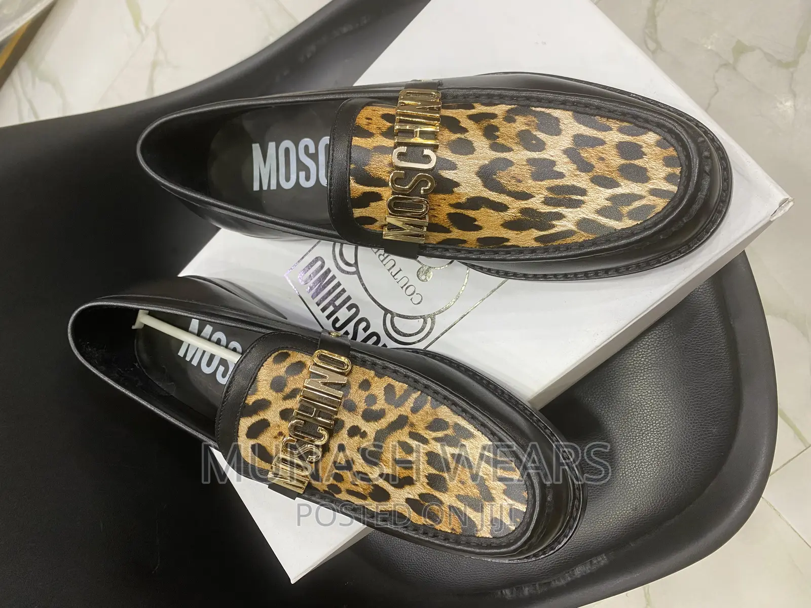Italian Leather Moschino Luxury Shoe