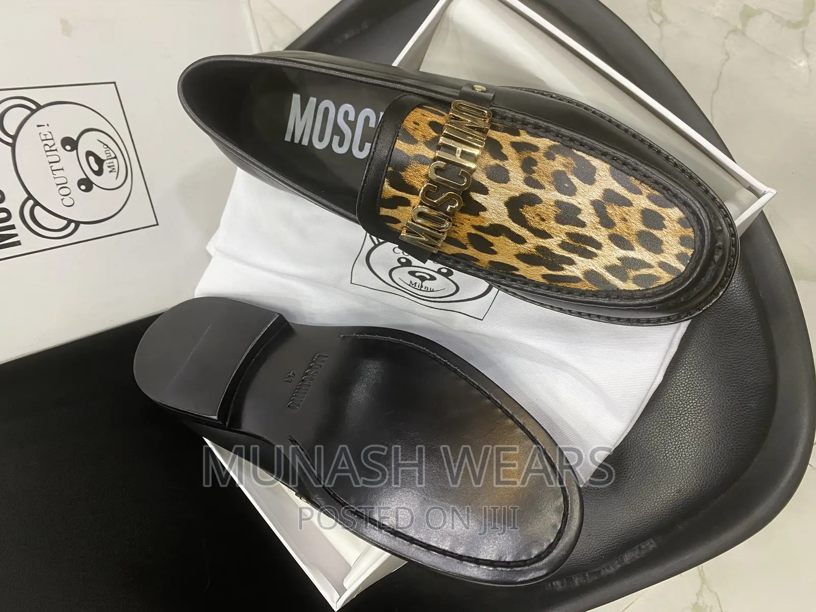 Italian Leather Moschino Luxury Shoe