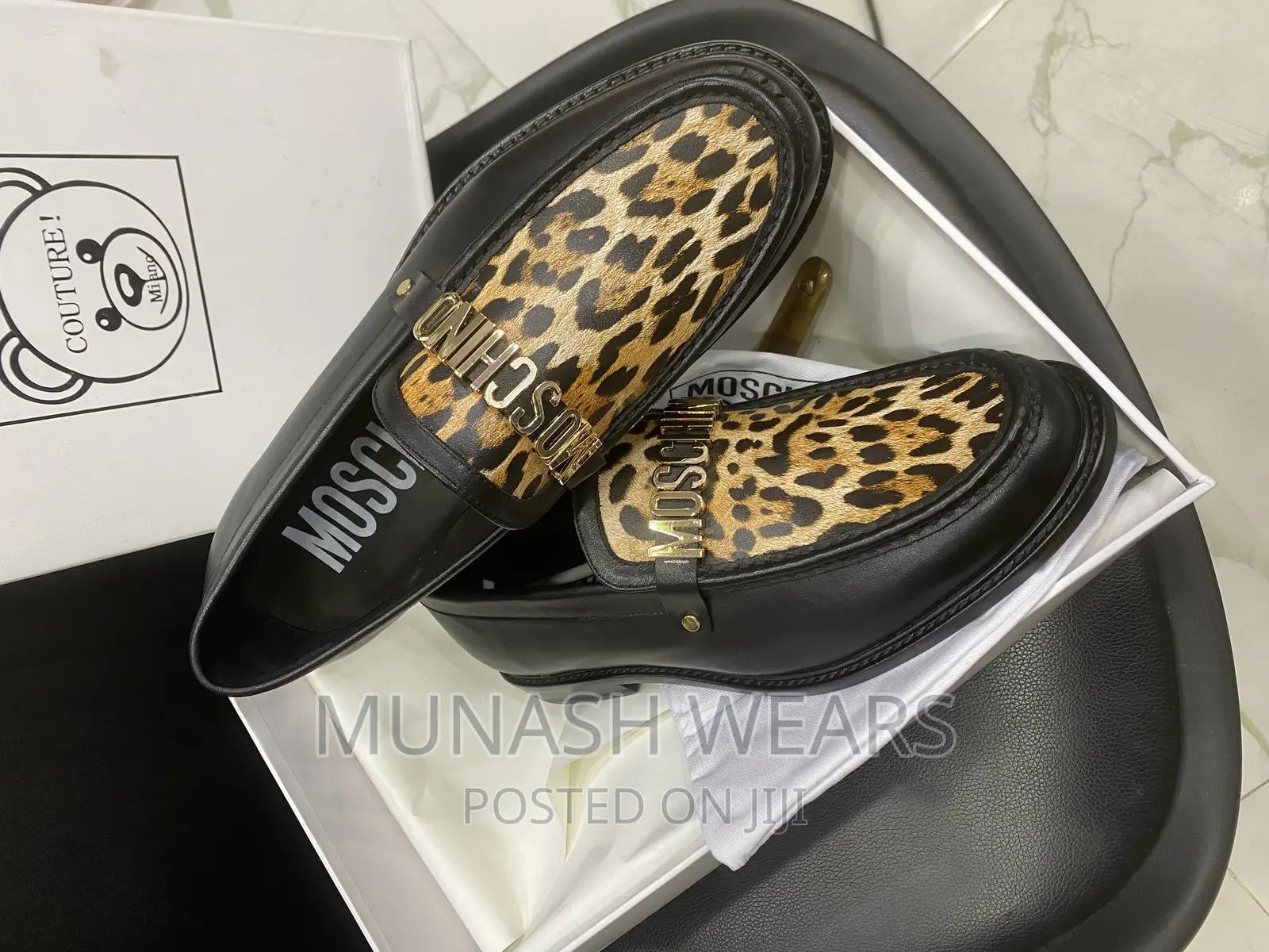 Italian Leather Moschino Luxury Shoe