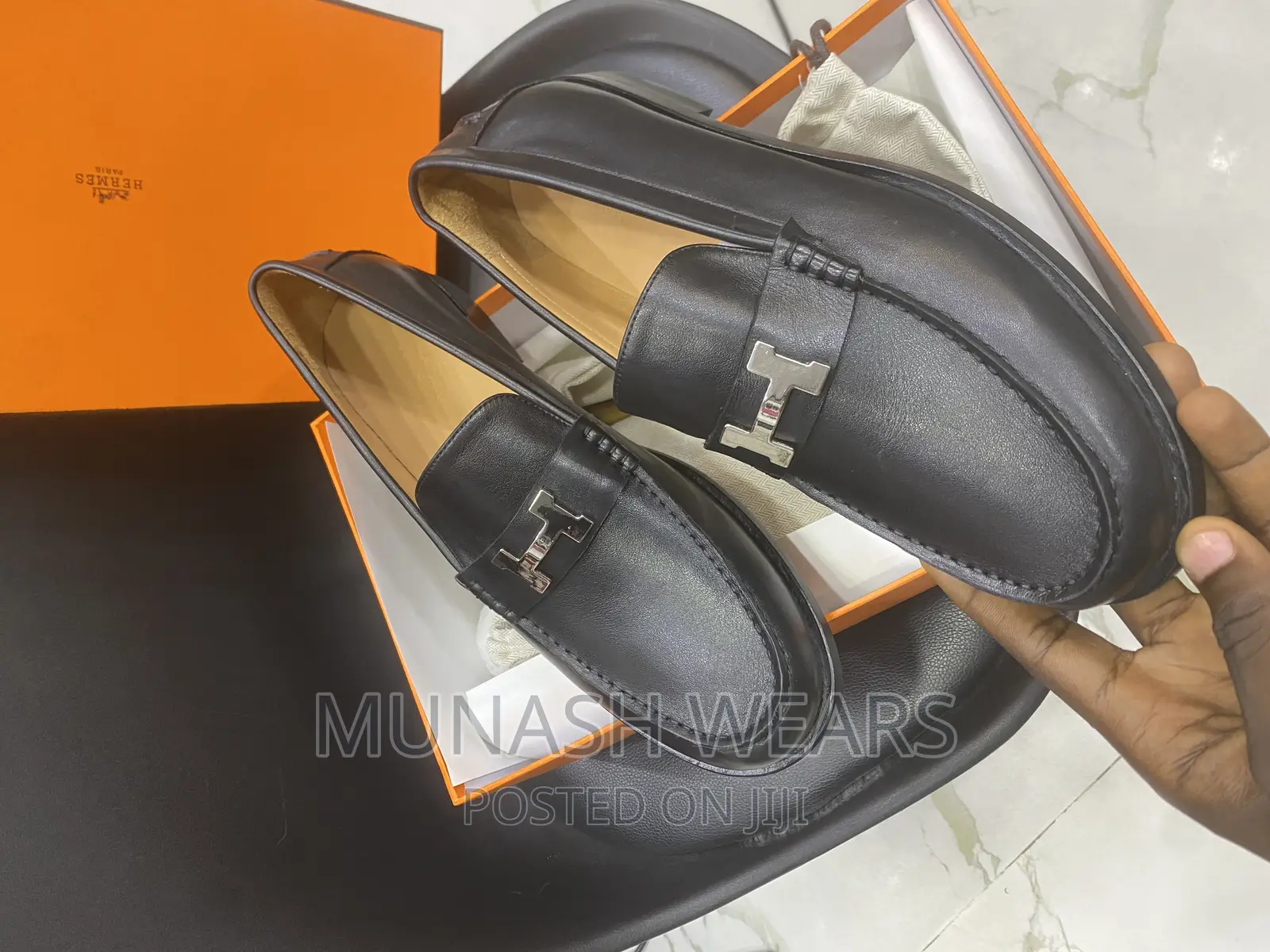 Luxury Italian Leather Hermes Shoe