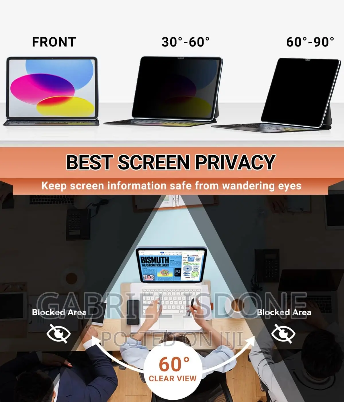 iPad Pro 12.9 Privacy Screen Protector M1 M2 2022 2021 2018