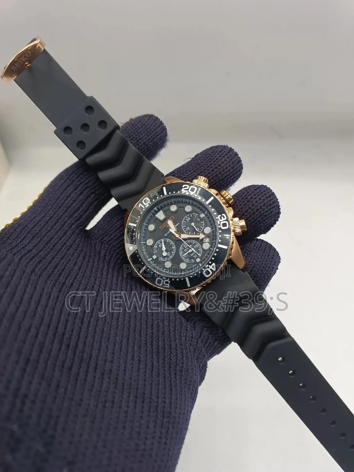 Original Authentic Seiko Wristwatch Rubber Strap