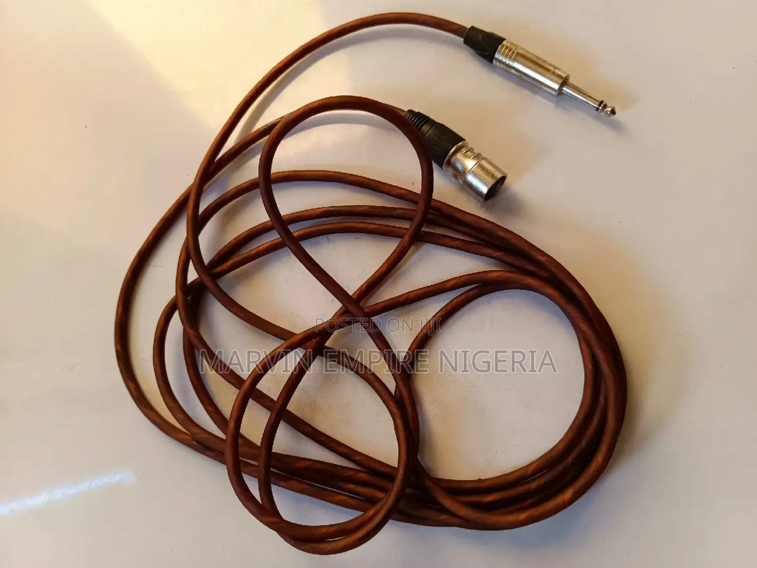 Thick Jack to Male Canon XLR Cable for Guitar Speakers 7yrds