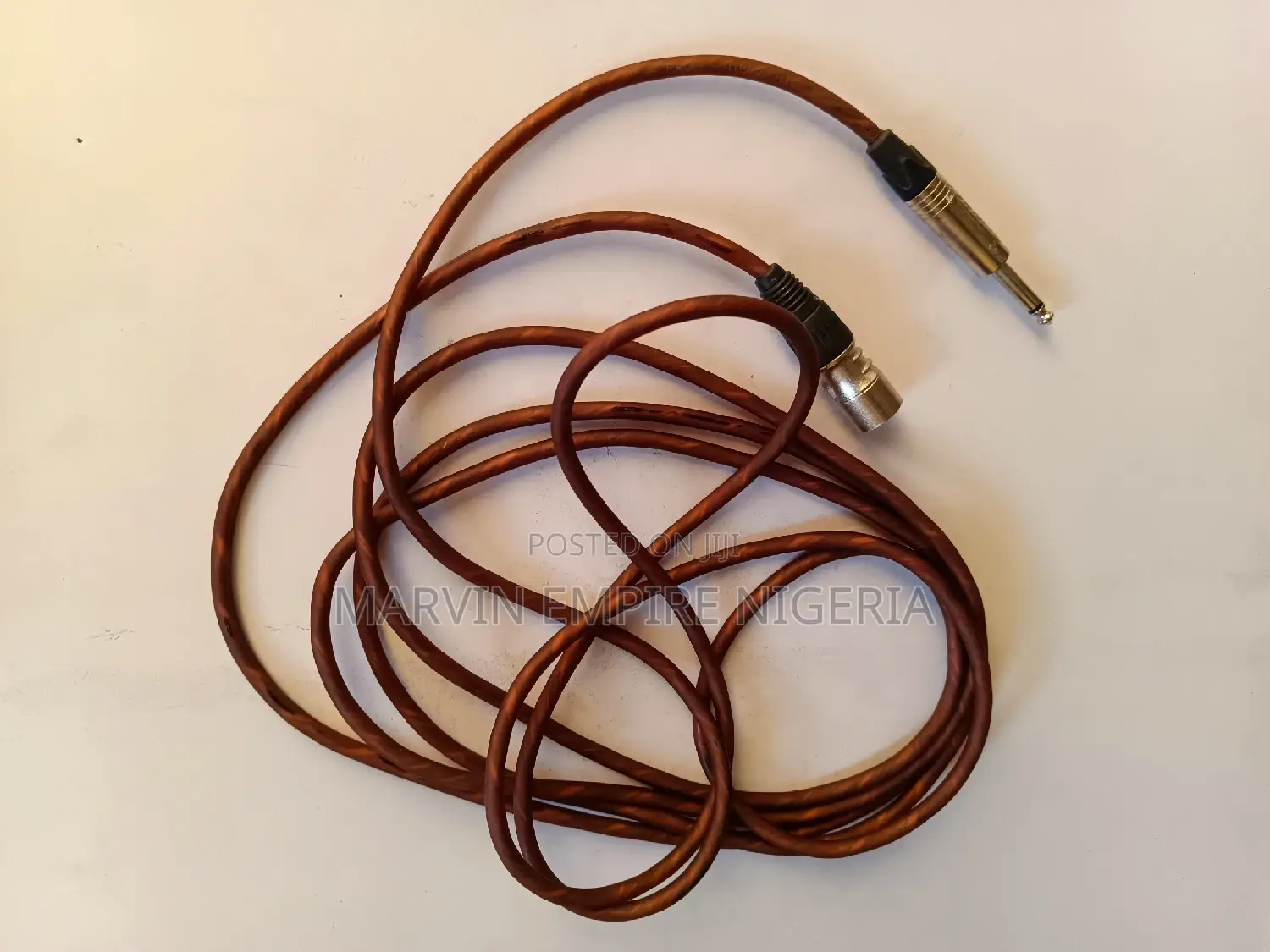 Thick Jack to Male Canon XLR Cable for Guitar Speakers 7yrds