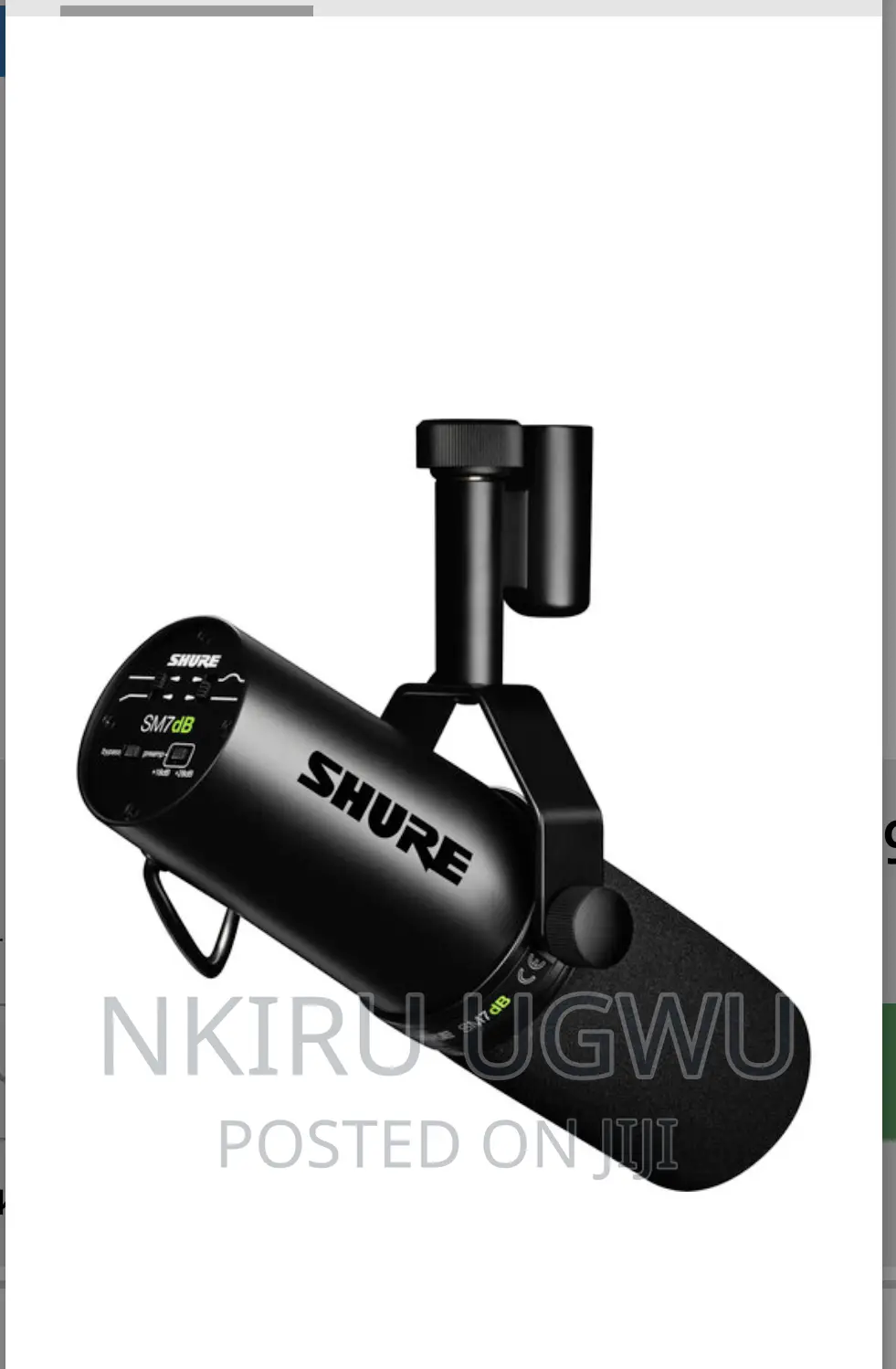 Shure Sm7db Dynamic Vocal Microphone With Built-in Preamp