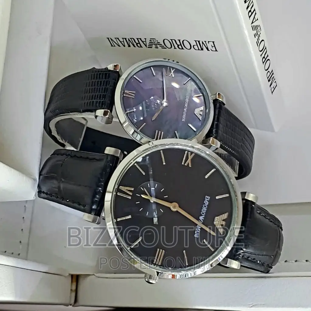 Original EMPORIO ARMANI Leather Watch Available in Store