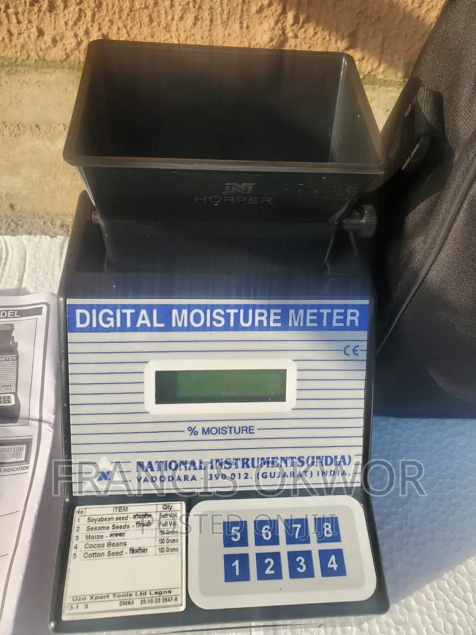 5 in 1 Moisture Meter for Cotton Seed, Cocoa Beans, Etc