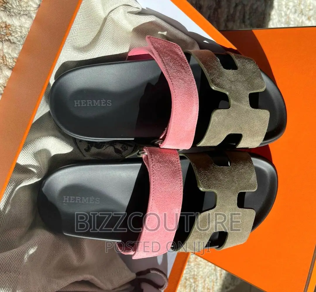 Original HERMES Leather Sandals Available in Store