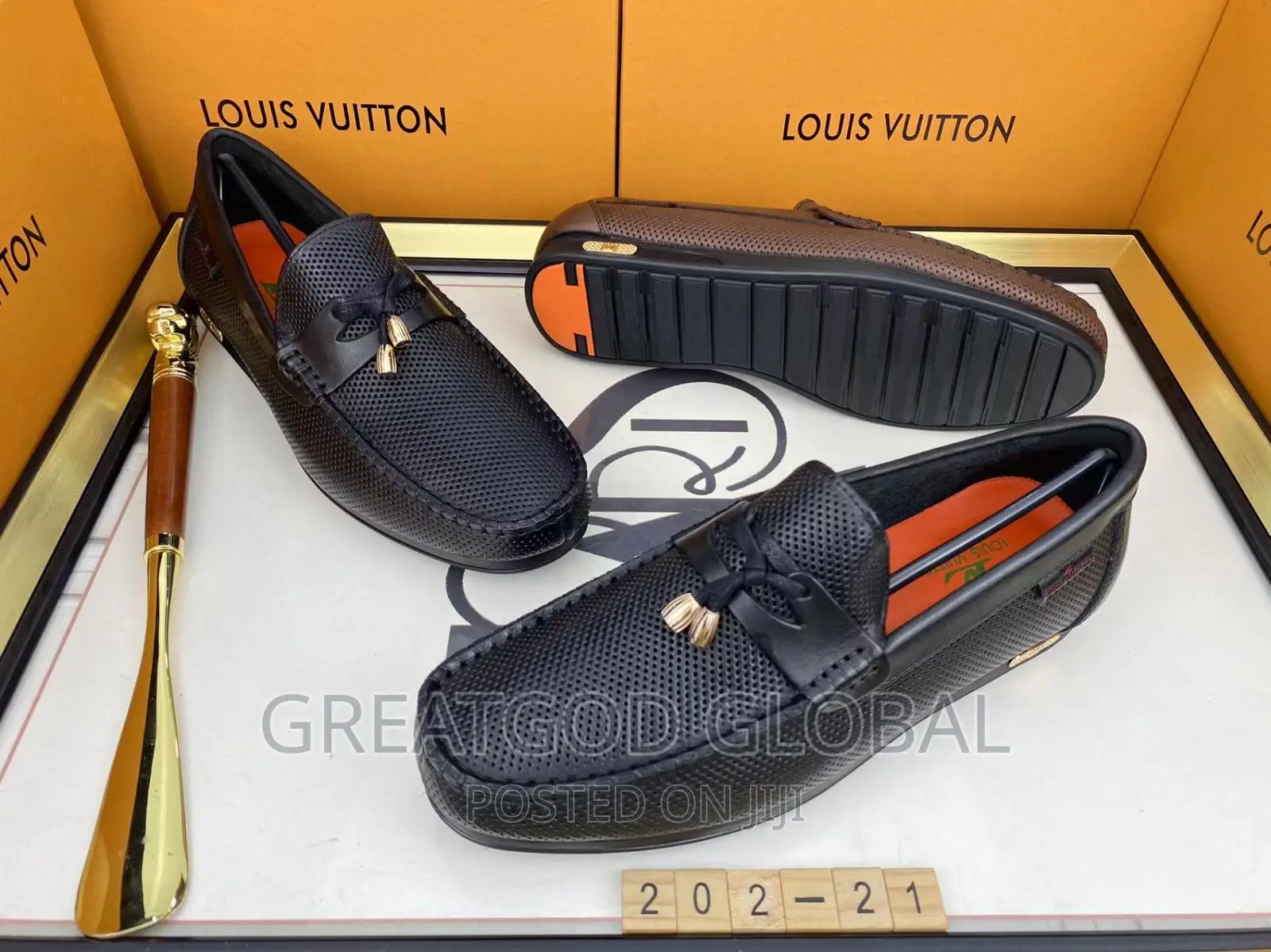 Luxury Louis Vuitton Quality Shoes Black