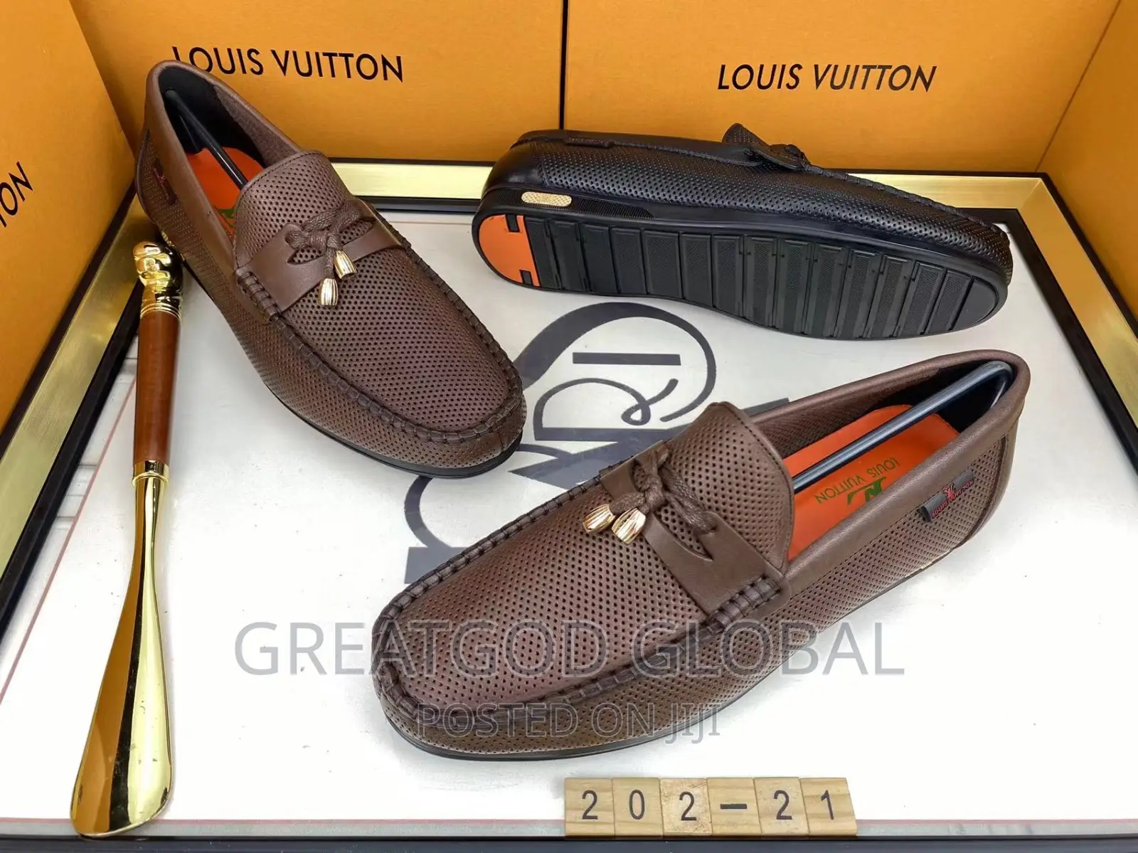 Luxury Louis Vuitton Quality Shoes Brown