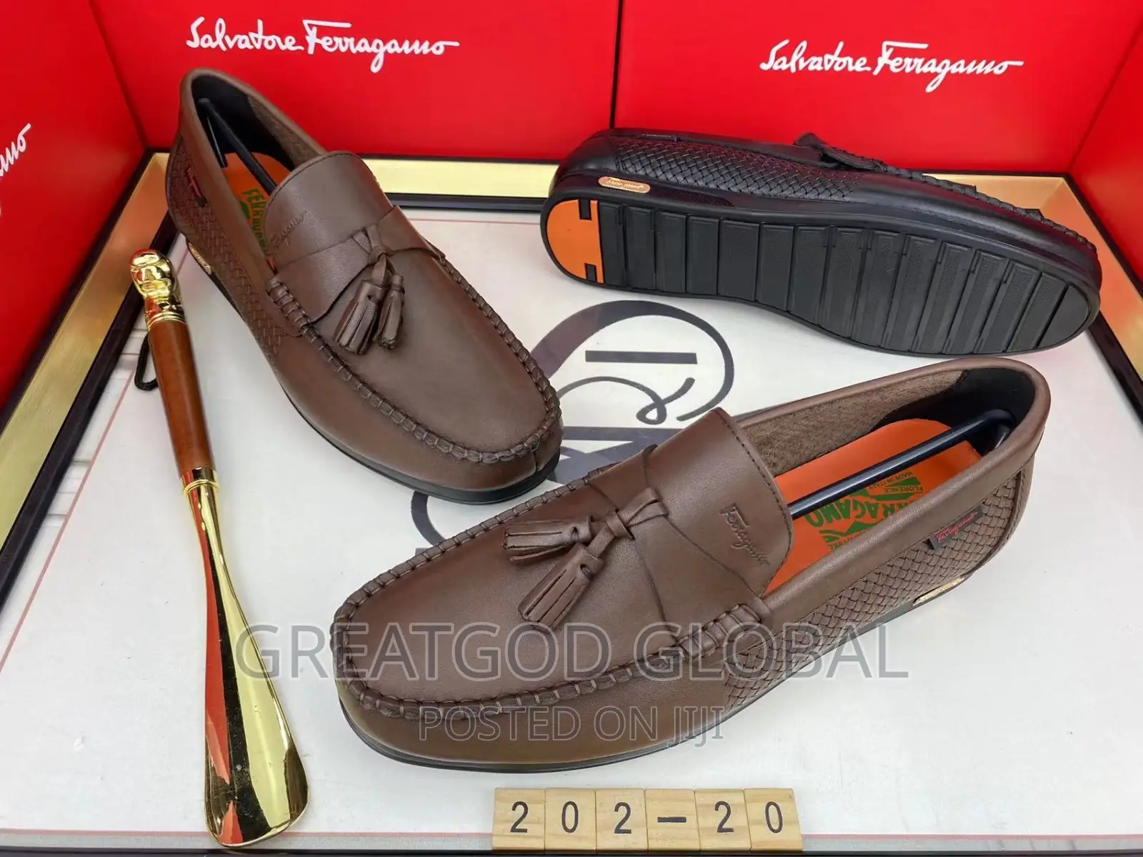 Luxury Salvatore Ferragamo Quality Shoes Brown