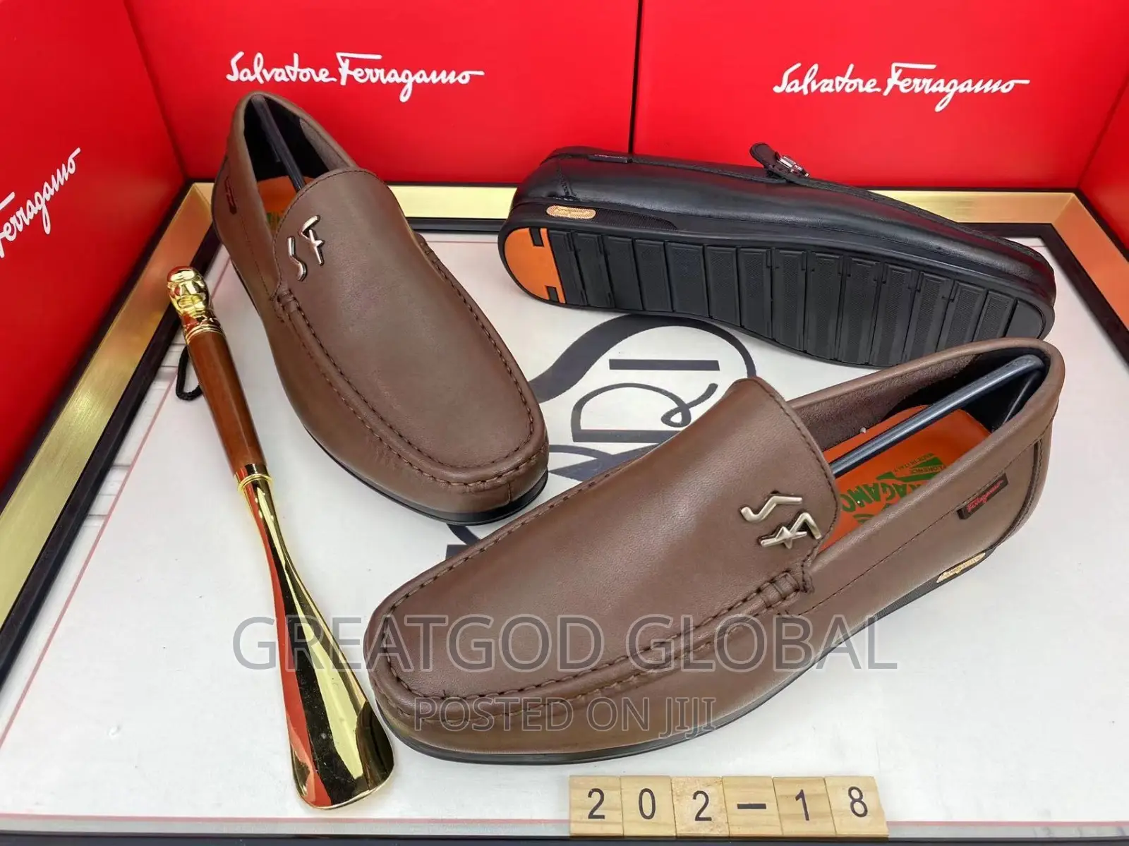 Luxury Salvatore Ferragamo Quality Shoes Brown