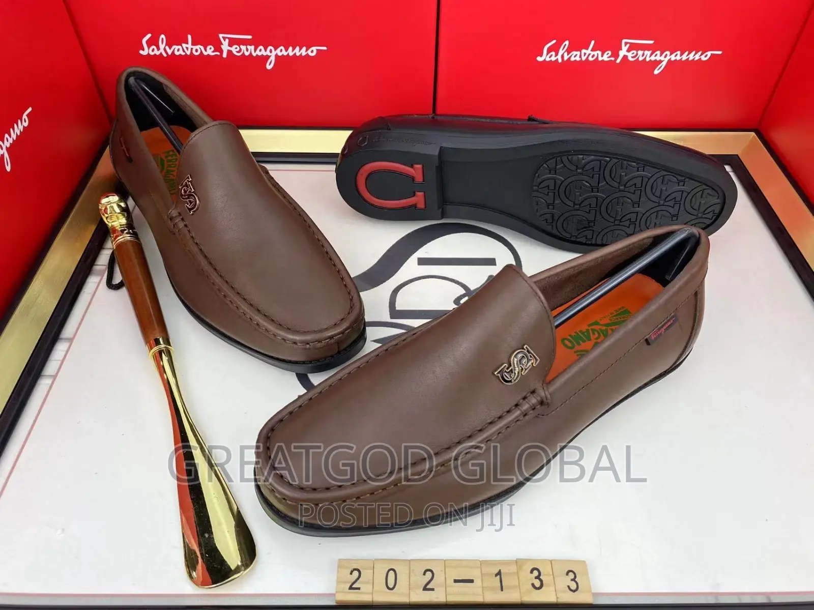 Luxury Salvatore Ferragamo Quality Shoes Brown