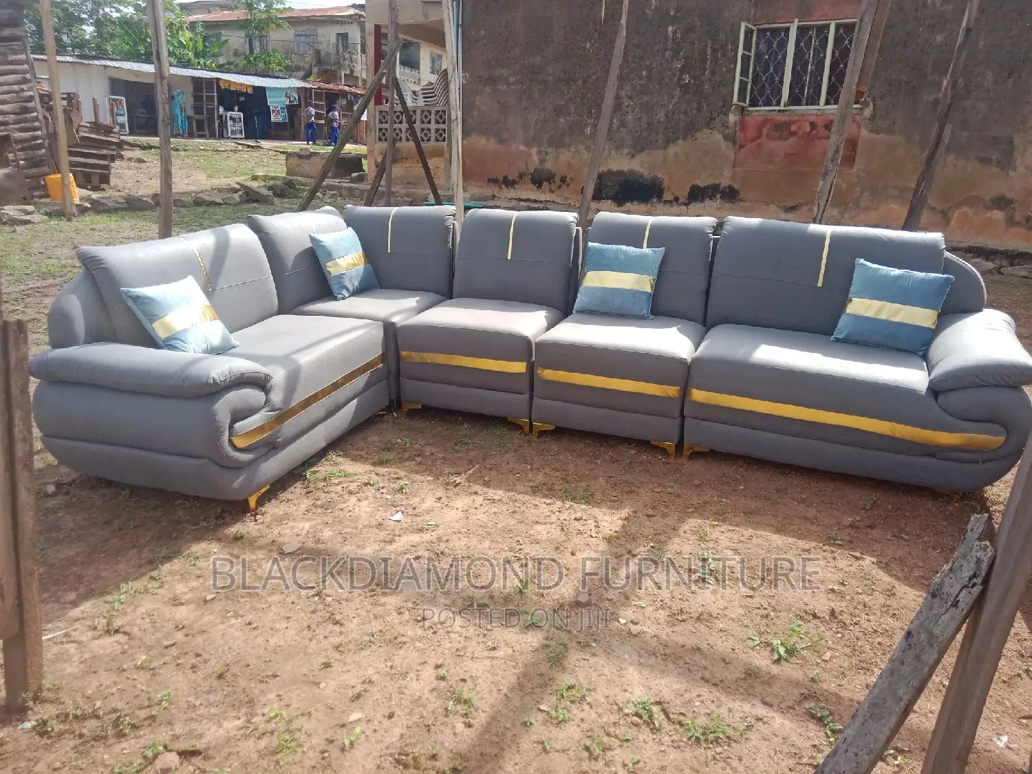 L Shape Fabric Sofa by Blackdiamondfurniture Interior