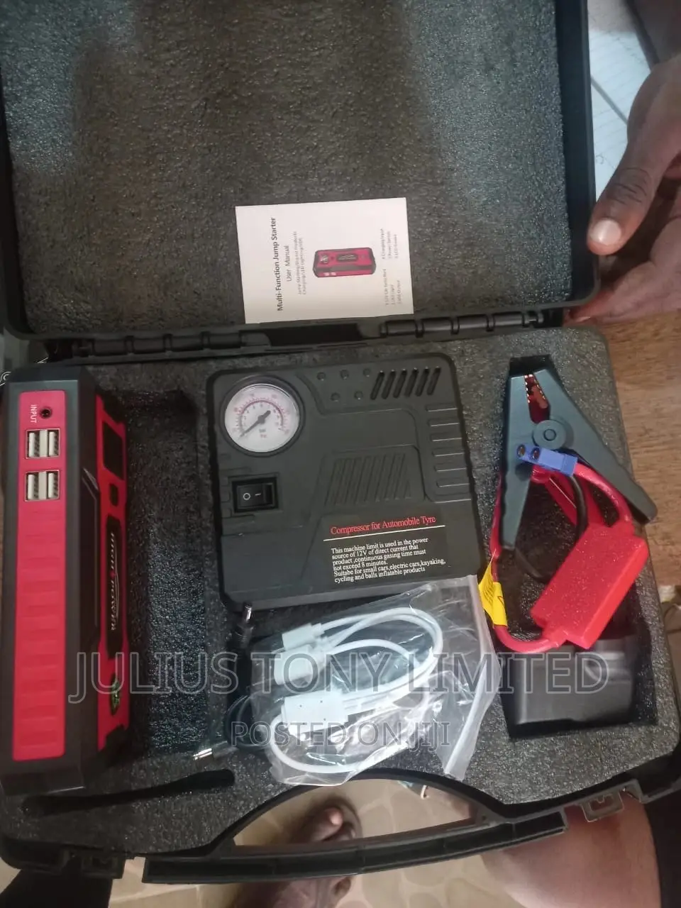 Car Jump Starter Powerbank With Air Compressor 119800mah