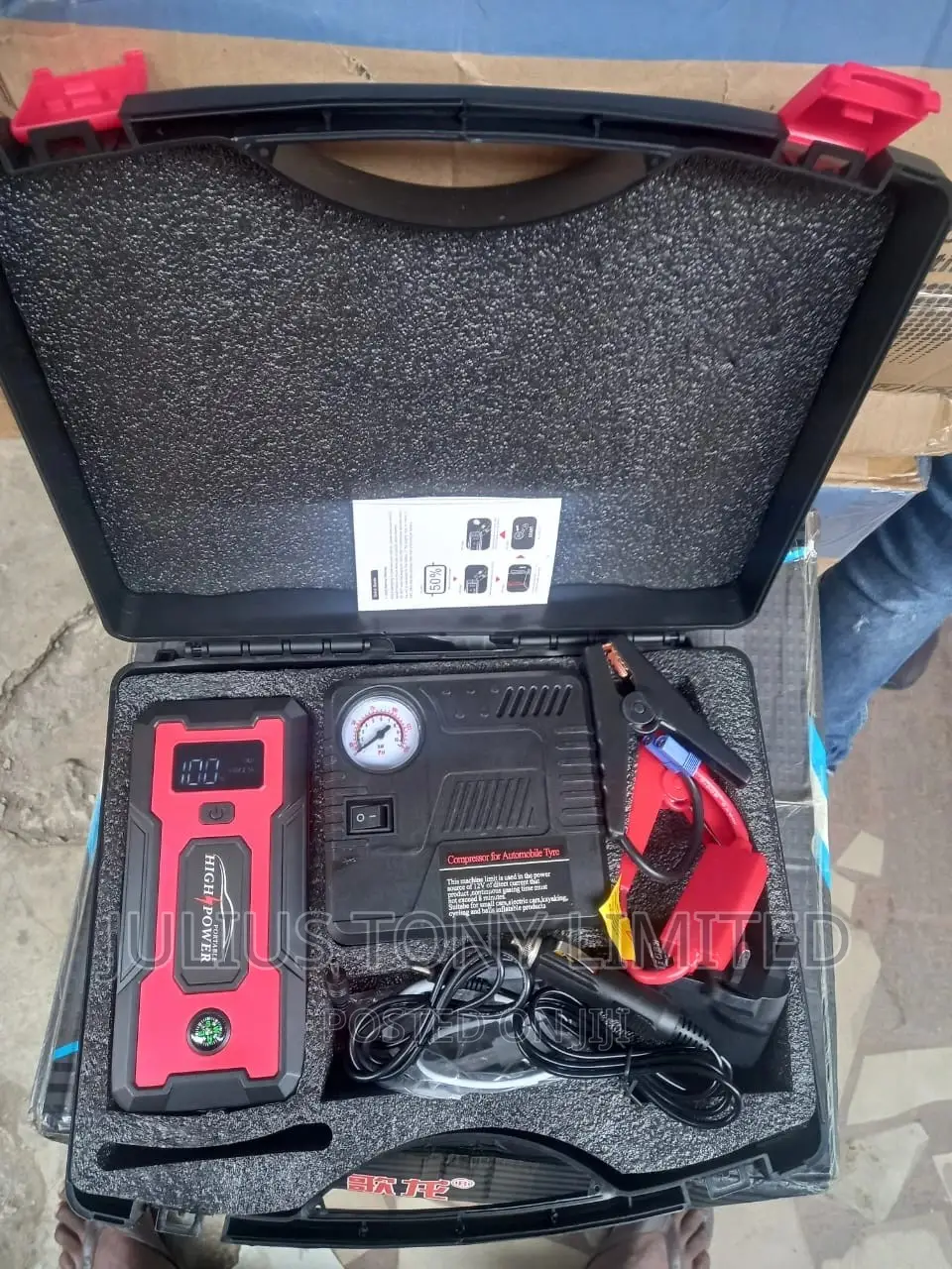 Car Jump Starter Powerbank With Air Compressor 119800mah