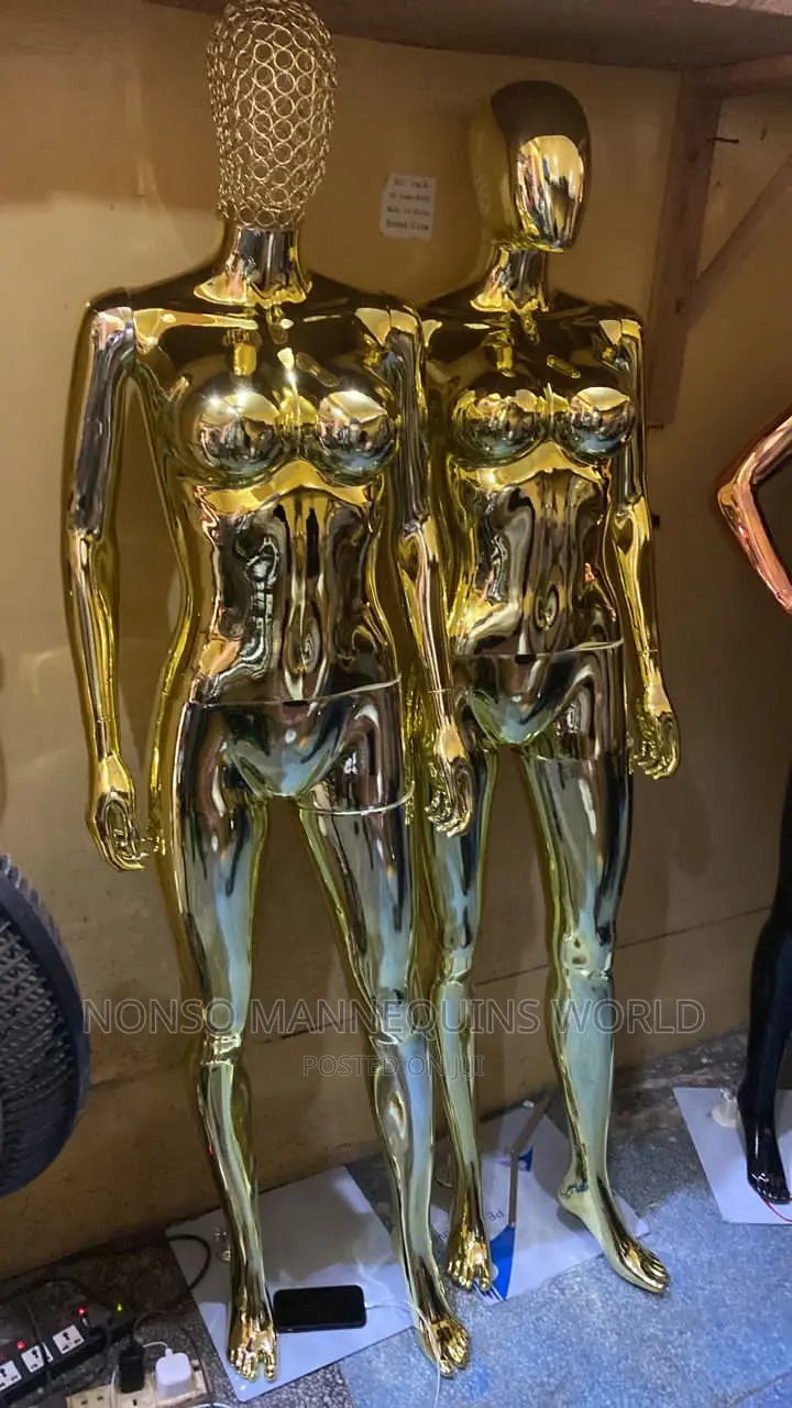 Size 10 Basket Head/Plain Head Gold Chrome Female Mannequin
