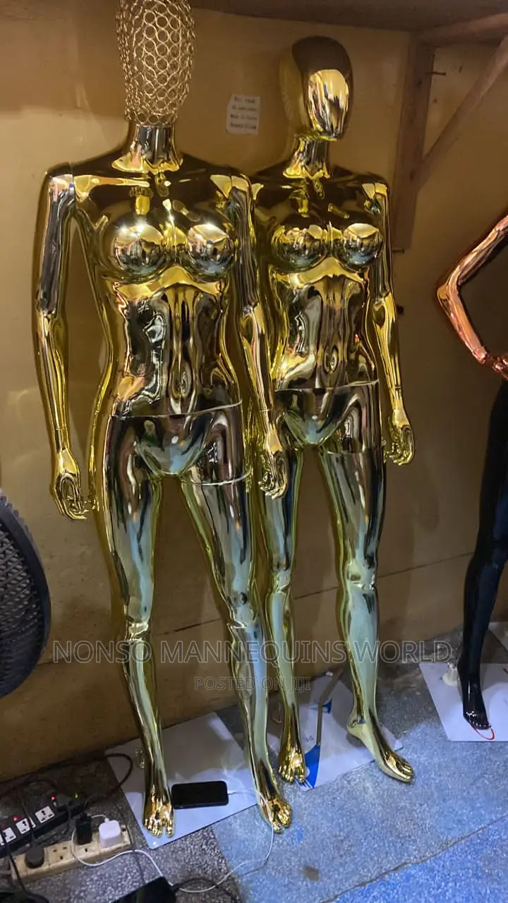 Size 10 Basket Head/Plain Head Gold Chrome Female Mannequin